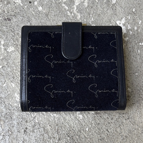 Givenchy blue velvet French kiss closure wallet - Picture 1 of 9